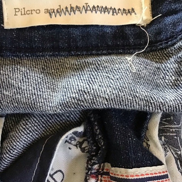 Pilcro slim boyfriend jeans jeans with floral sequins Sz 26 - Picture 7 of 9